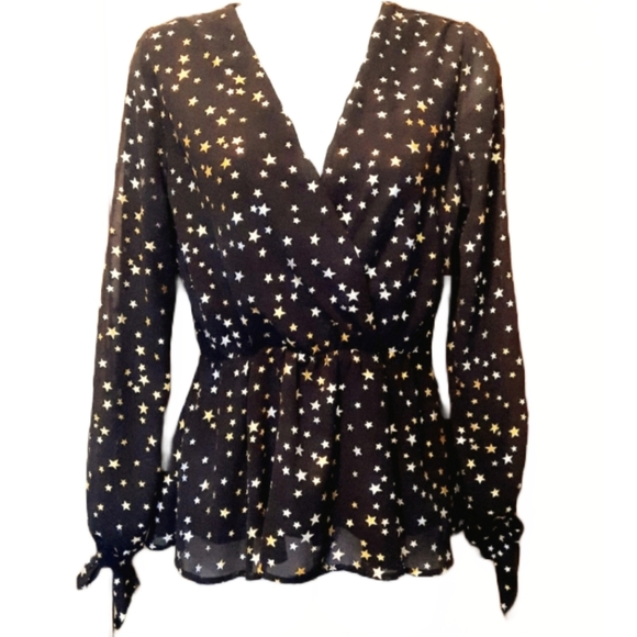 Lulus Tops - Lulu's Star Cold Shoulder Wrap Top